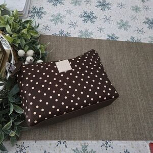 Stylish Brown Polka Dot Cosmetic Bag